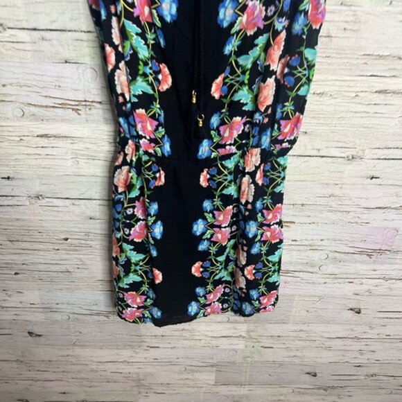Nanette Lepore black  floral dress size medium - Picture 2 of 8